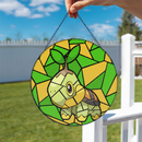 Turtwig Pokemon Stained Glass Suncatcher