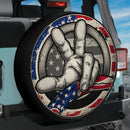 Jeep Wave American Flag Car Spare Tire Cover With Camera Hole