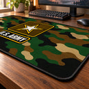 U.S. Army Star Emblem on Woodland Camo Desk Mat