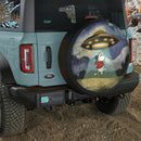 UFO Abducting Moomin Cartoon In Starry Night Jeep Car Spare Tire Cover