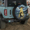 UFO Abducting Lake Monster In Starry Night Jeep Car Spare Tire Cover