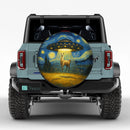 UFO Abducting A Alpaca In Starry Night Jeep Car Spare Tire Cover