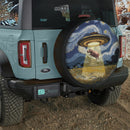 UFO Abducting A Hippo In Starry Night Jeep Car Spare Tire Cover