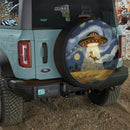 UFO Abducting A Horse In Starry Night Jeep Car Spare Tire Cover