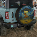 UFO Abducting A Horse In Starry Night Jeep Car Spare Tire Cover