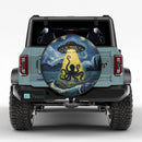 UFO Abducting A Octopus In Starry Night Jeep Car Spare Tire Cover