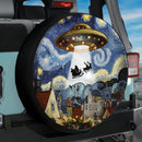 UFO Abducting Santa Claus In Starry Night Christmas Jeep Car Spare Tire Cover