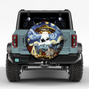 UFO Abducting Santa Claus In Starry Night Christmas Jeep Car Spare Tire Cover