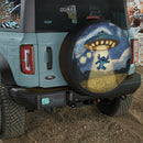 UFO Abducting Stitch In Starry Night Jeep Car Spare Tire Cover