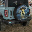UFO Abducting A White Shark In Starry Night Jeep Car Spare Tire Cover