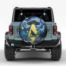 UFO Abducting A Whale In Starry Night Jeep Car Spare Tire Cover