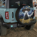 UFO Abducting Darth Vader In Starry Night Jeep Car Spare Tire Cover