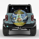 UFO Abducting Grinch In Starry Night Jeep Car Spare Tire Cover