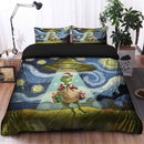 UFO Grinch In Starry Night Bedding Set