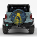 UFO Abducting Killer Whale In Starry Night Jeep Car Spare Tire Cover