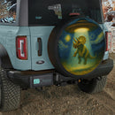 UFO Abducting Triceratops Dinosaur In Starry Night Jeep Car Spare Tire Cover