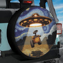 UFO Abducting Wall-E In Starry Night Jeep Car Spare Tire Cover