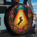 UFO Dachshund Alien Stained Glass Jeep Car Spare Tire Cover