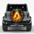 UFO Dachshund Alien Stained Glass Jeep Car Spare Tire Cover