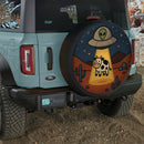 UFO Alien Abducting Cute Cow Car Spare Tire Cover