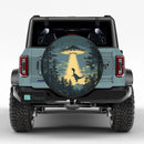 UFO Picking Up A Dinosaur Car Spare Tire Cover