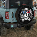 Patriotic Cavalier USA Flag Heart Sunglasses Car Spare Tire Cover