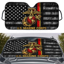 US Marine Corps American Flag Custom Car Windshield Sunshades