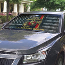US Marine Corps American Flag Custom Car Windshield Sunshades