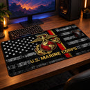 US Marine Corps American Flag Desk Mat