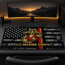 US Marine Corps American Flag Desk Mat