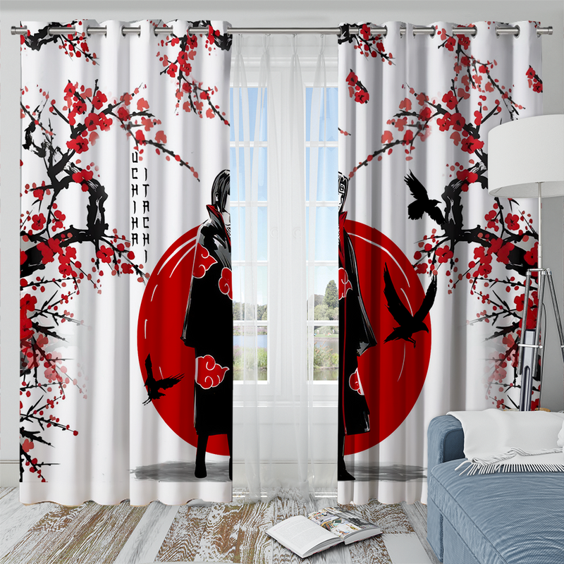 Uchiha Itachi Anime Japan Style Window Curtain