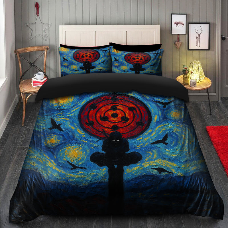 Uchiha Itachi Starry Night Bedding Set