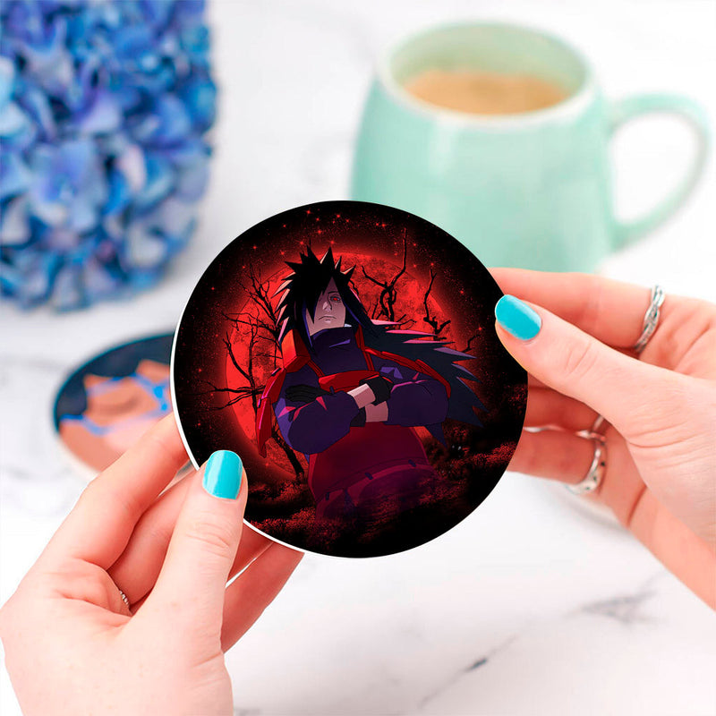 Uchiha Madara Moonlight Ceramic Decor Coaster - Gift Idea