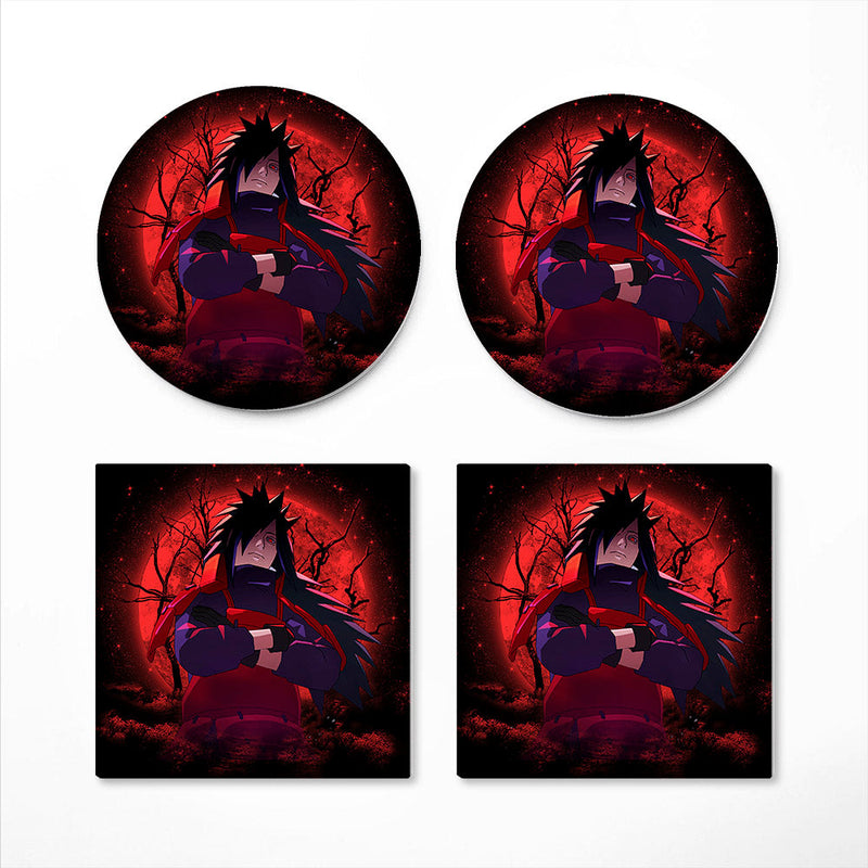 Uchiha Madara Moonlight Ceramic Decor Coaster - Gift Idea