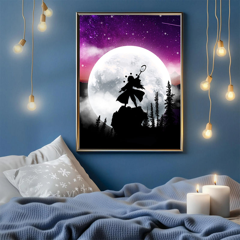 Uchiha Madara Moon Night - Living Room - Canvas Wall Art - Print - Wall Decor