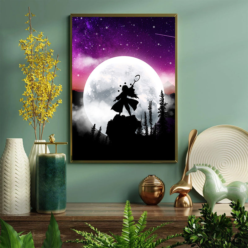 Uchiha Madara Moon Night - Living Room - Canvas Wall Art - Print - Wall Decor