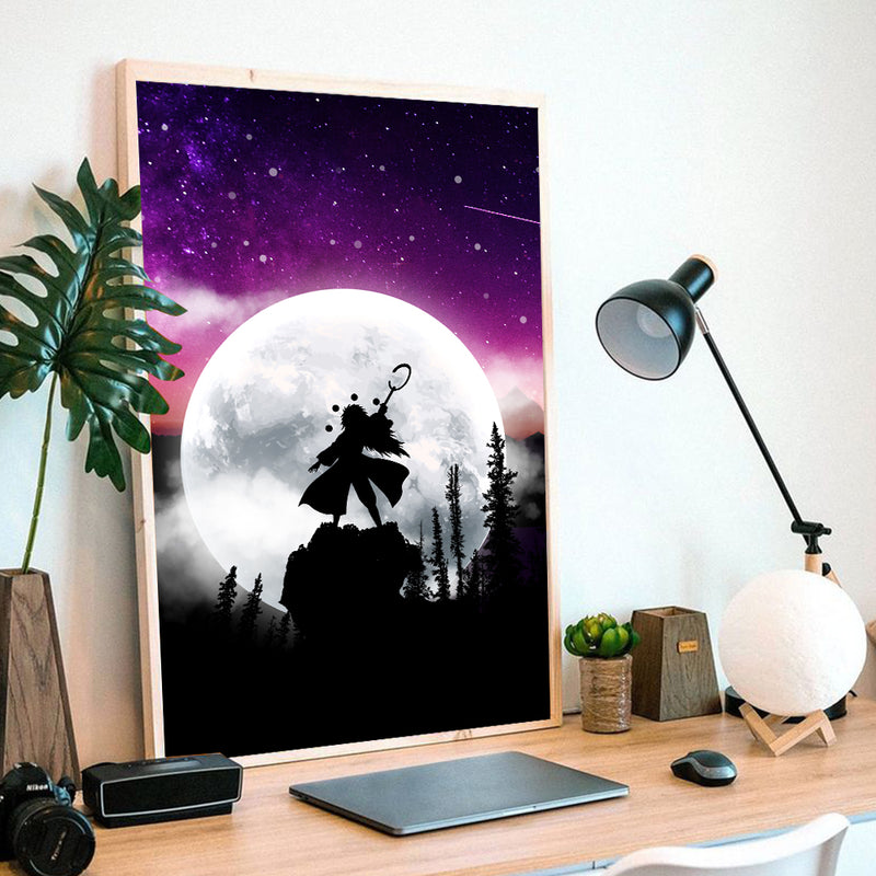 Uchiha Madara Moon Night - Living Room - Canvas Wall Art - Print - Wall Decor