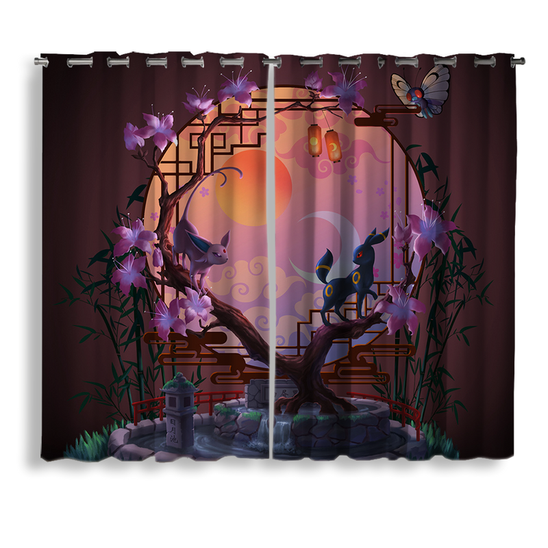 Umbreon Espeon Pokemon Japan Window Curtain