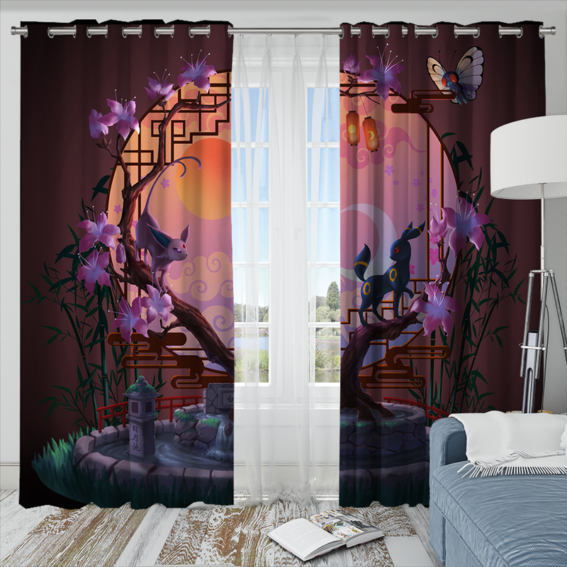 Umbreon Espeon Pokemon Japan Window Curtain