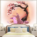 Umbreon And Espeon Eevee Evolution Pokemon Couple Cherry Blossom Tapestry