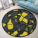 Umbreon Eevee Evolution Pokemon Stained Glass Round Rug
