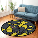 Umbreon Eevee Evolution Pokemon Stained Glass Round Rug