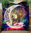 Umbreon Espeon Eevee Evolution Pokemon Love You To The Moon Galaxy Quilt Blanket Nearkii