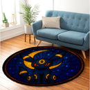 Umbreon Pokemon Stained Glass Round Rug