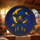 Umbreon Pokemon Stained Glass Suncatcher