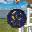 Umbreon Pokemon Stained Glass Suncatcher