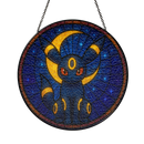 Umbreon Pokemon Stained Glass Suncatcher