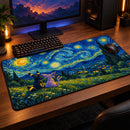 Umbreon and Espeon Starry Night Desk Mat