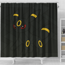 Umbreon Pokemon Stained Glass Shower Curtain