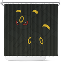 Umbreon Pokemon Stained Glass Shower Curtain